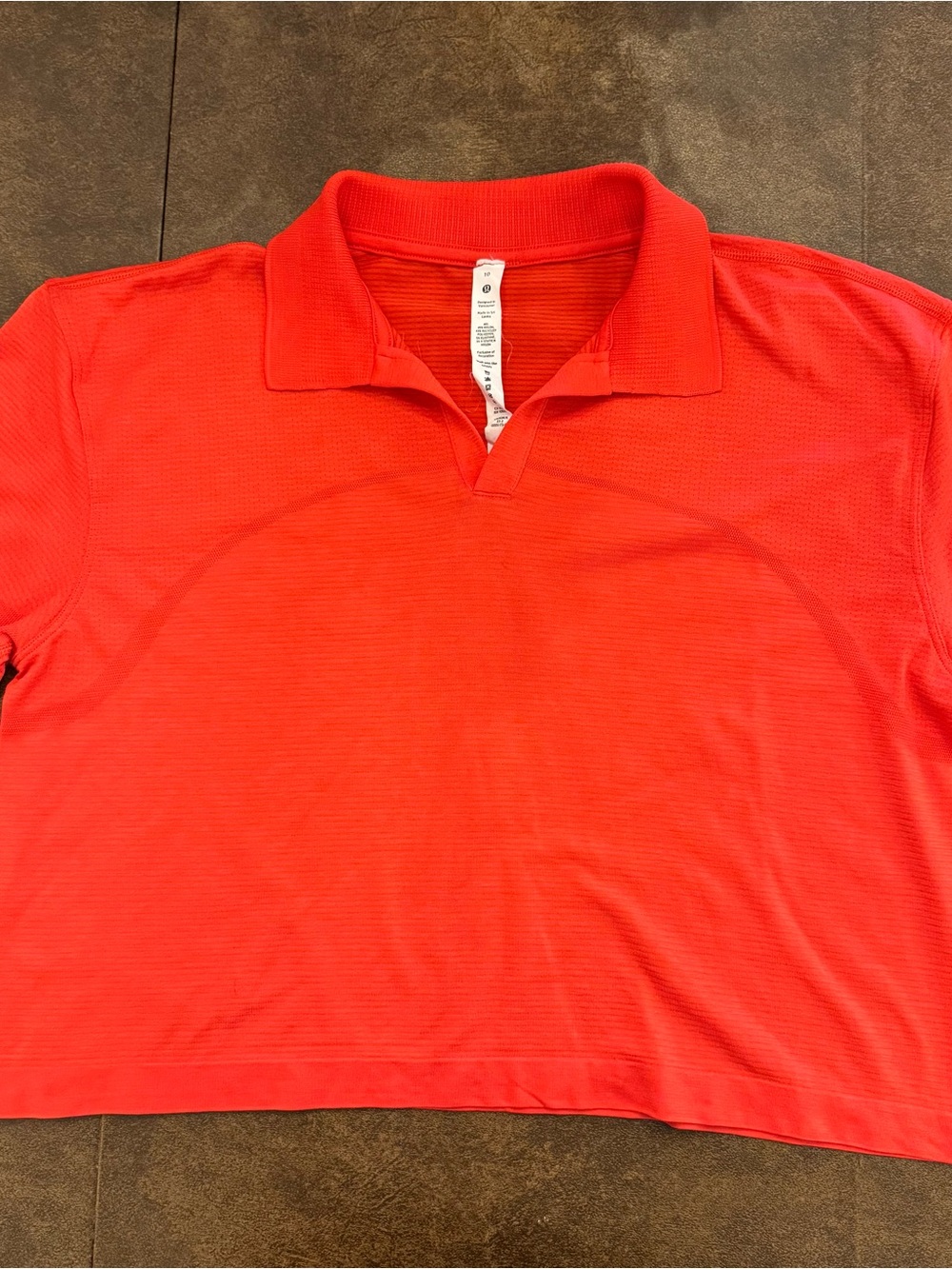 lululemon Swiftly Tech Relaxed Fit Polo Shirt - Red Cropped Collared